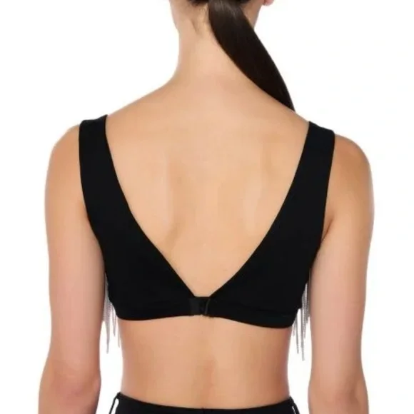 NWT Black Metal Chain Bralette - Picture 3 of 6